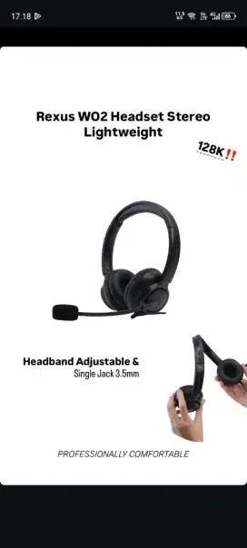 Headphone rexus W02
