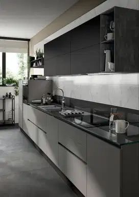 Custom Interior Kitchen Set, Backdrop TV, Lemari, Wardrobe