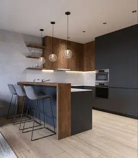 Custom Interior Kitchen Set, Backdrop TV, Lemari, Wardrobe