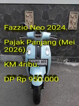 Fazzio 2024. Pajak Panjang. Like New. KM 4rb. Ban OK. Cash/Kredit/TT