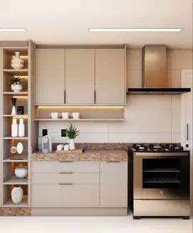 Custom Interior Kitchen Set, Backdrop TV, Lemari, Wardrobe
