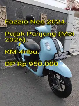 Fazzio 2024. Pajak Panjang. Like New. KM 4rb. Ban OK. Cash/Kredit/TT