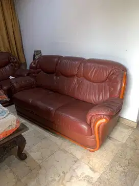 SOFA BIBA SALOTTI 3+1+1 LEATHER GENUINE (KULIT ASLI)