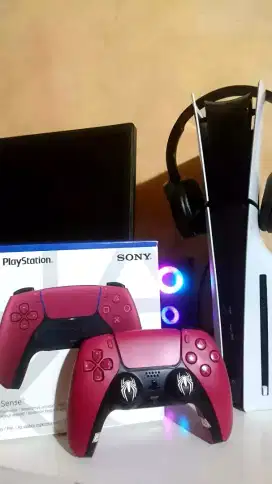 Dualsense PS5 original Cosmic Red seken fullset like new.
