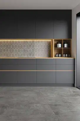 Custom Interior Kitchen Set, Backdrop TV, Lemari, Wardrobe