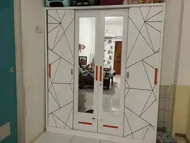 Lemari sliding 4 pintu besi