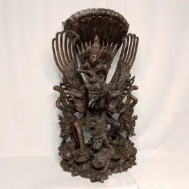 Patung Ukiran Kayu Garuda Wisnu Kencana