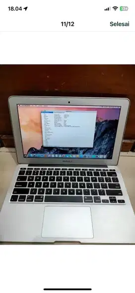 macbook air 11 inchi,2015 ram 4/128gb