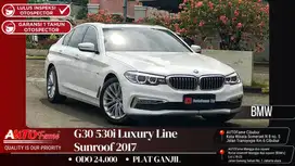 BMW G30 530i Luxury Line Sunroof White On Black NIK 2017