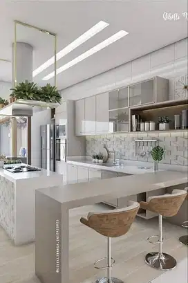 Custom Interior Kitchen Set, Backdrop TV, Lemari, Wardrobe