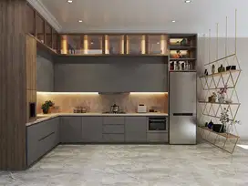Custom Interior Kitchen Set, Backdrop TV, Lemari, Wardrobe