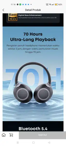 Headphone bluetooth OLIKE H3