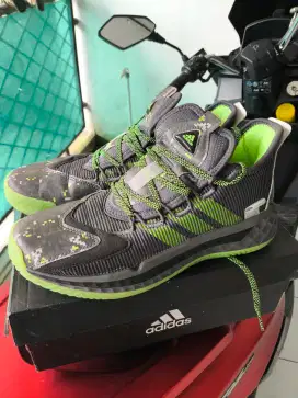 Sepatu Basket Adidas Pro Boost Low Abu-Hijau Original