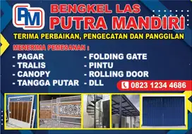 Jasa pembuatan atap, pintu, pagar tralis, tangga,dll