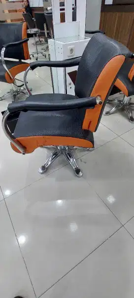 KURSI SALON WARNA HITAM ORANGE KAKI HIDROLIK
