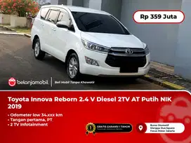 [ LOW KM ] Toyota Innova Reborn 2.4 V Diesel 2TV AT Putih 2019/2020