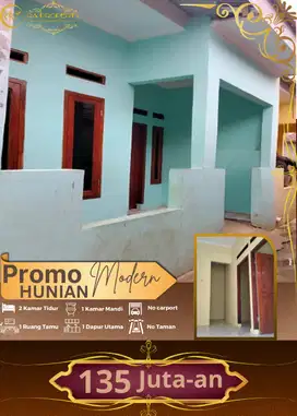 Hunian modern murah 2 kamar akses strategis mulai dari 165 jutaan