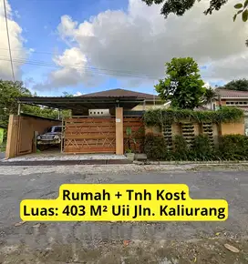 Rumah Kaliurang Luas 400 M² Bonus Lahan Kost