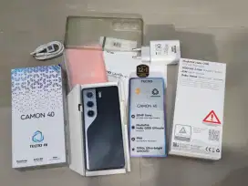 TECNO CAMON 40 Ram 8+8 / 256 GB Fullset Mulus
