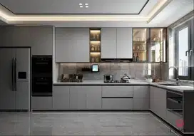 Custom Interior Kitchen Set, Backdrop TV, Lemari, Wardrobe