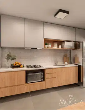 Custom Interior Kitchen Set, Backdrop TV, Lemari, Wardrobe
