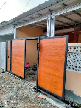 Pagar dorong sliding pintu kecil