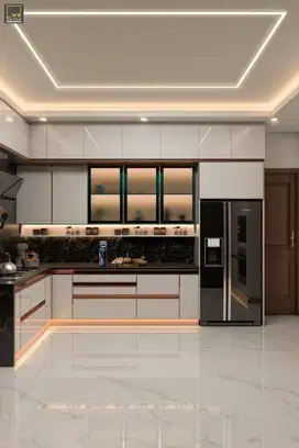 Custom Interior Kitchen Set, Backdrop TV, Lemari, Wardrobe