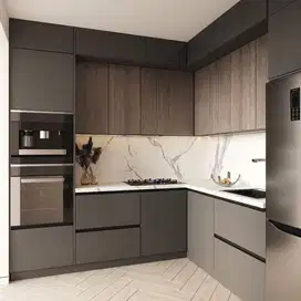 Custom Interior Kitchen Set, Backdrop TV, Lemari, Wardrobe