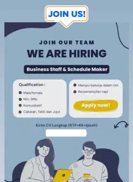 DI BUTUHKAN SEGERA STAFF KANTOR 5-10 Orang