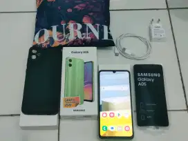 Jual samsung A05 ram 4.64 fullset original 97% mulus free sarung jok
