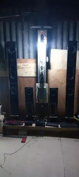 Speaker polytron ori+ ampli rakitan