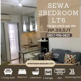 2BR sewa full furnished lt 6 /thn apartemen bassura city