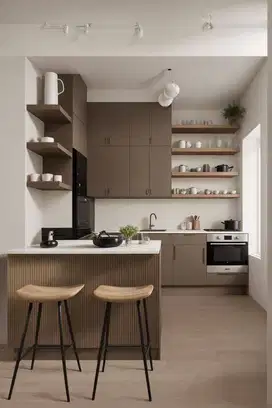 Custom Interior Kitchen Set, Backdrop TV, Lemari, Wardrobe