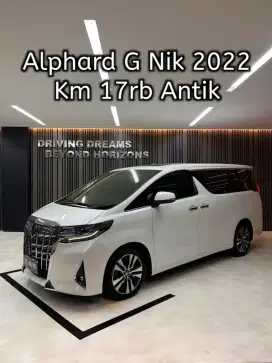 Toyota Alphard 2.5 G TSS ATPM 2022 Putih Pilot Seat Km17rb