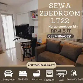 2BR sewa full furnished bulanan apartemen bassura city