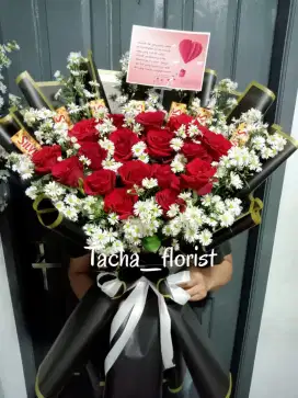 Buket bunga dan coklat