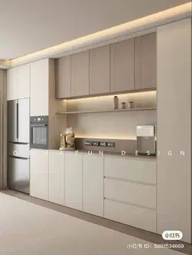 Custom Interior Kitchen Set, Backdrop TV, Lemari, Wardrobe