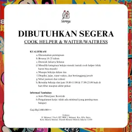 DIBUTUHKAN SEGERA DI BLOK M