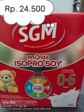 sgm isopro soya 200 gr usia 0-6 bln