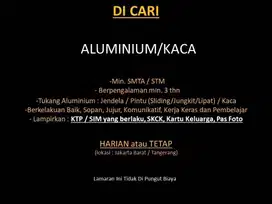 Tukang Aluminium / Kaca
