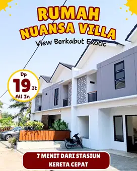 RUMAH VILA DIBANDUNG VIEW CITY 7 MENIT DARI STASIUN KERETA CEPAT