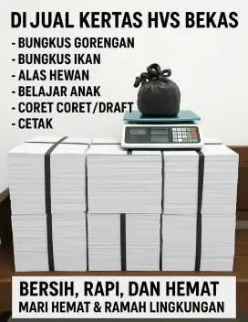 Kertas HVS Bekas A4 dan F4