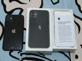 IPHONE 11, BLACK, 64GB, FULLSET, EX GARANSI RESMI IBOX, PA/A, MURAH!