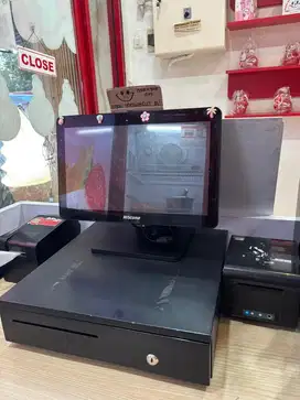 Komputer kasir dengan printer thermal