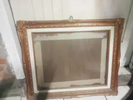 Bingkai kayu jadul panjang 65 cm lebar 55 cm