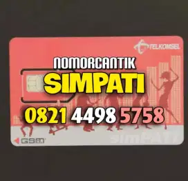 (bisa COD) Nomor CANTIK Kartu TELKOMSEL SIMPATI HOKI 5758