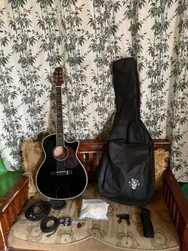 Sqoe XLDC-BK Acoustic Electric Guitar