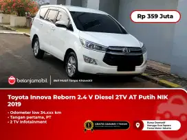 [ LOW KM ] Toyota Innova Reborn 2.4 V Diesel 2TV AT Putih 2019/2020