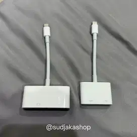 Lightning USB ke VGA dan HDMI (ORIGINAL APPLE) Kondisi Normal