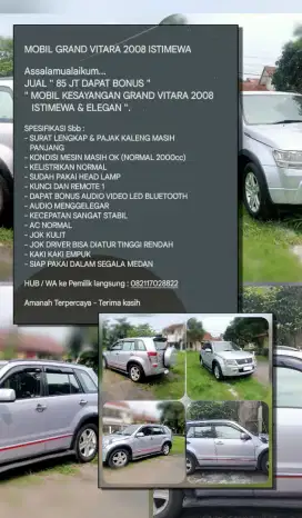 Suzuki Grand vitara 2008 + BONUS